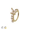 MULTI CZ BUTTERFLY 316L SURGICAL STEEL HOOP NOSE RING